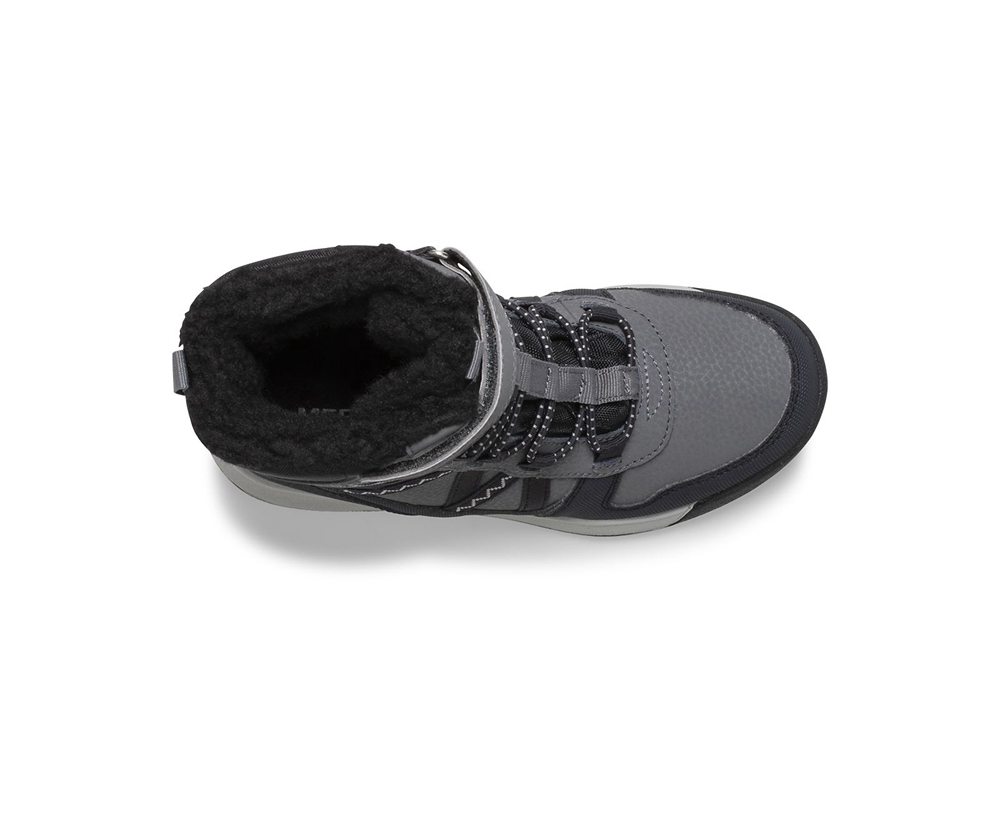 Merrell Boots Black/Grey - Snow Crush 2.0 Waterproof - Kids 03ALDFGQH